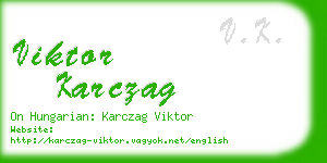 viktor karczag business card